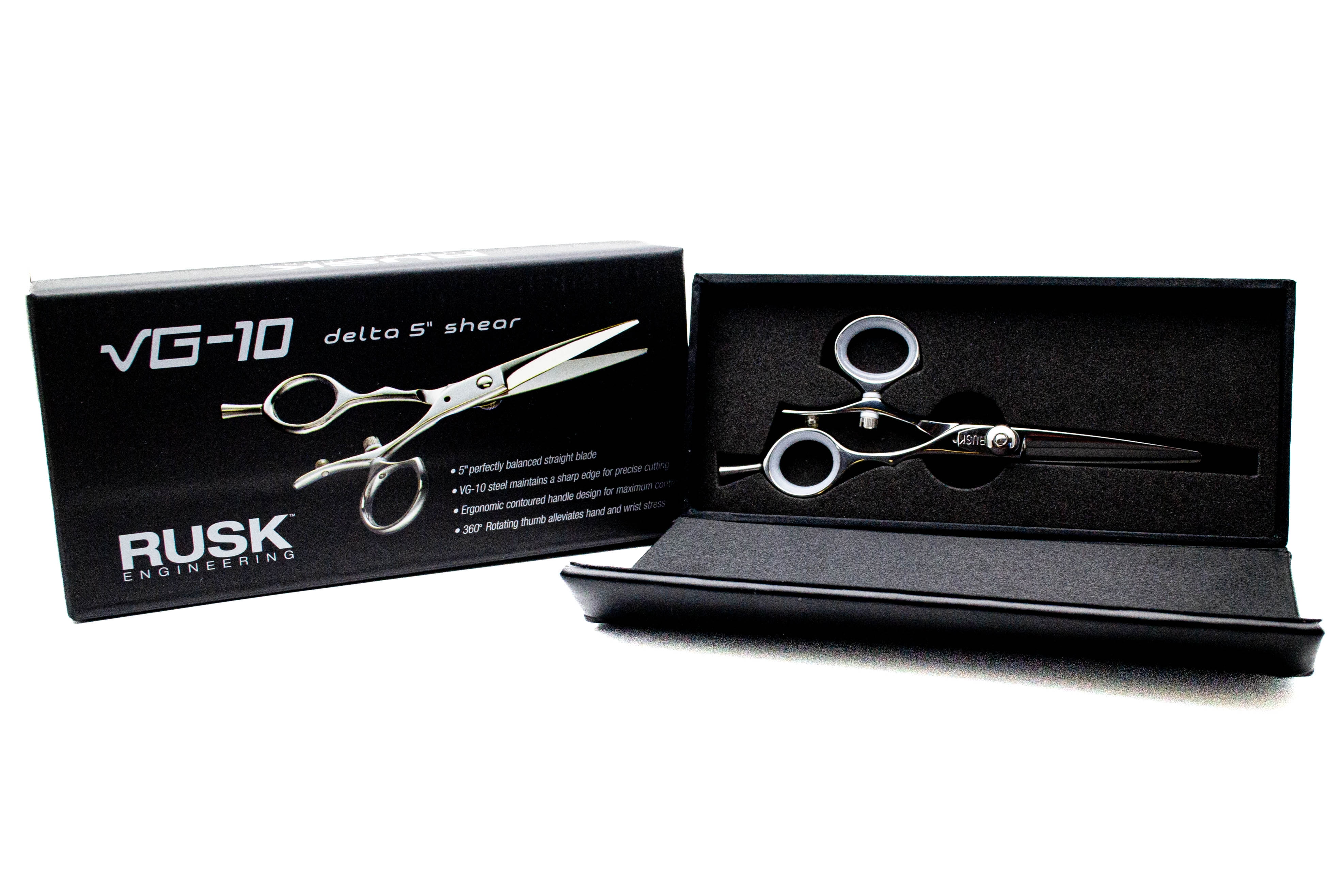 Rusk VG10 Delta 5" Shear with Case