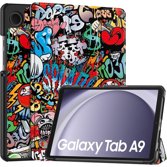 HCTian Protective case for Samsung Galaxy Tab A9 X110 X115 X117 2023 8.7 inch Slim case with Stand Function and auto Sleep/Wake Function