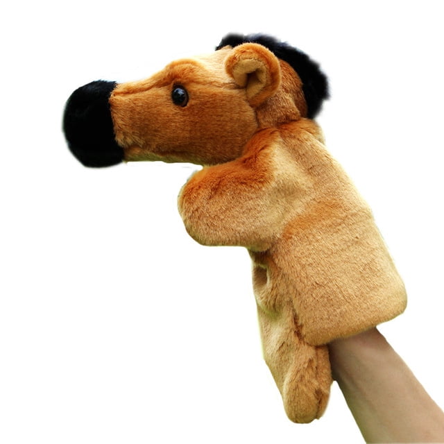 Marionetas de mano, juguetes de animales de peluche para juegos imaginativos, narración de medias brillar Electrónica