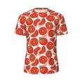 thumbnail image 5 of Wukai Tomatoes Print Men's Short-Sleeved Mesh T-Shirt,Quick-Dry Short Sleeve Workout T-Shirt-Small, 5 of 8