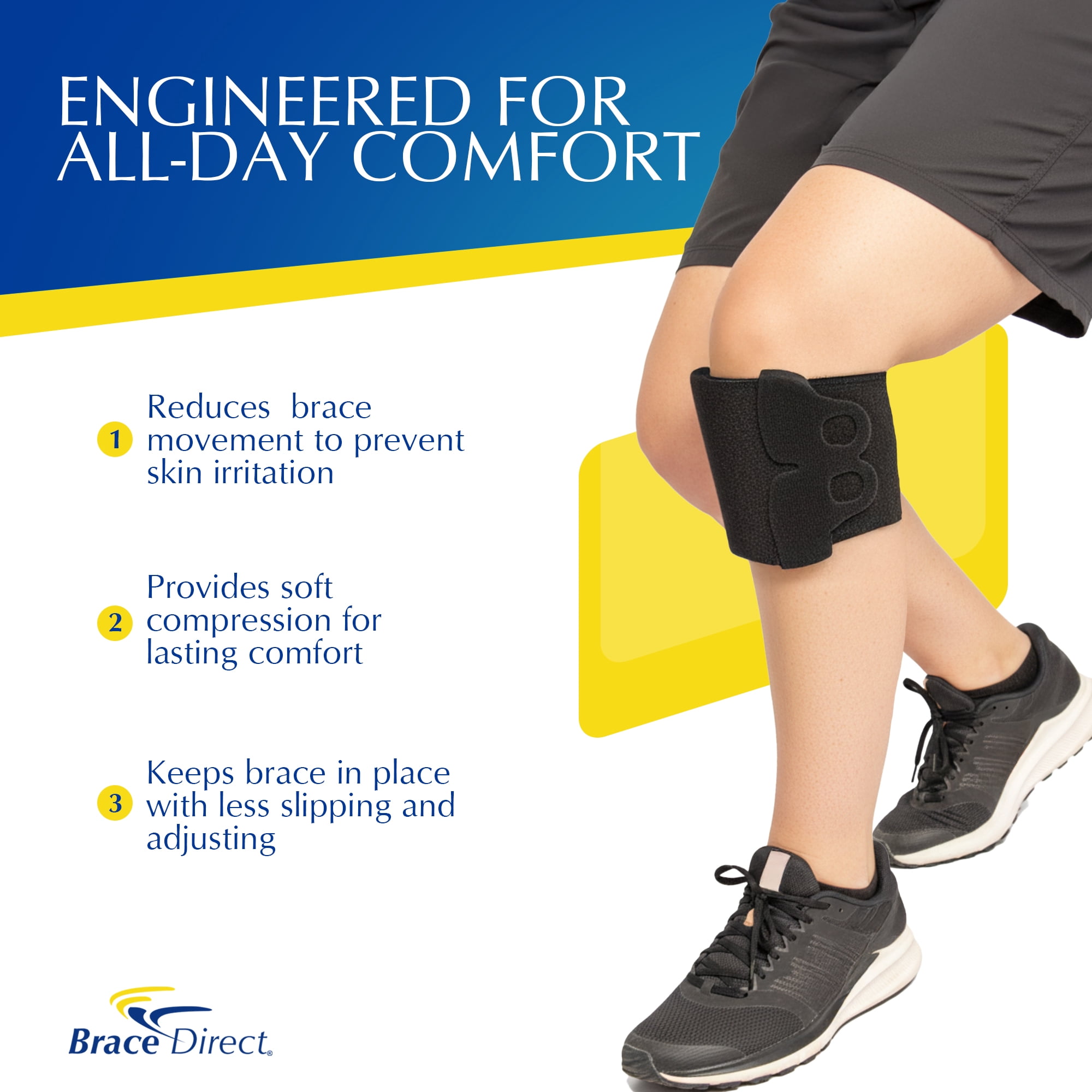 Brace Direct Anti-Slip Strap for Knee Brace PDAC L2397 - Enhanced Stability & Support for All Knee Braces