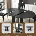thumbnail image 5 of LIZEVINC 59" Extendable Round Dining Table for 4-6 Person,, Modern Kitchen Table with Sturdy Wooden Base for Kitchen Living Room, Easy Assembly,Black, 5 of 10