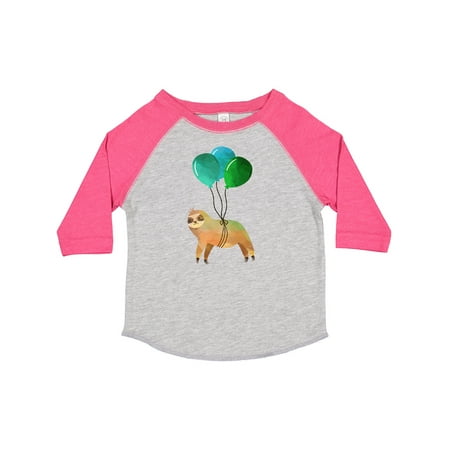 

Inktastic Cute Flying Sloth with Green Balloons Gift Toddler Boy or Toddler Girl T-Shirt