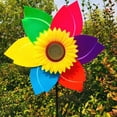 thumbnail image 5 of Molino de viento de girasol giratorio, estaca giratoria de viento de girasol, rueda de Pinwheel de flores para césped, fiesta al aire libre, patio, decoración de Picnic, 5 of 5