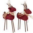 thumbnail image 2 of The Lakeside Collection Multi-color Plaid Polyurethane Plush Ornaments, 2 Count (9.50"), 2 of 4