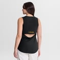 thumbnail image 2 of Women's Fanatics Black Pittsburgh Steelers Draped Mesh-Back Performance- Tank Top, 2 of 5
