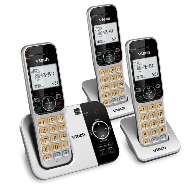 Teléfono inalámbrico VTech CS5329-3 DECT 6.0 con sistema de respuesta