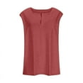 thumbnail image 3 of qucoqpe Womens Plus Size Summer Tank Tops V Neck Sleeveless Lightweight T-shirts Casual Loose Solid Color Pullover Tops, 3 of 5