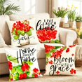 thumbnail image 5 of Lksixu Throw Pillow Covers, 18x18 Inch Square Flowers Print Pillow Cases with Zipper, Soft and Breathable Velvet Pillowcases, Farmhouse Decorative Cushion Covers for Couch Sofa Bedroom & Living Room, 5 of 9