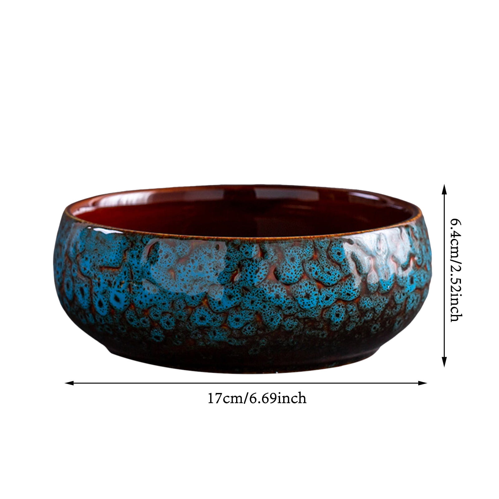 Lotus Bowl Planter, 6.5x6.5x2.55 Lotus Water Lily Succulent Ceramic Basin, Lotus Bowls for Planting in Water Indoors, Hydroponic Flower Pots Without Drain Holes, for Succulent