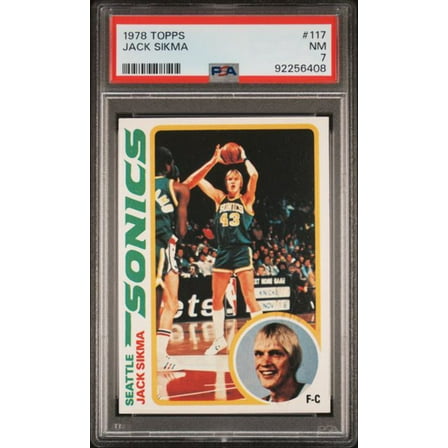 Graded 1978 Topps Jack Sikma #117 Rookie RC Basketball Card PSA 7 Near Mint