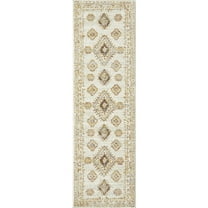 Loomaknoti Alsbrooke Temarnie 2' x 7' Tribal Indoor Runner Rug , Cream/Beige