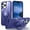 Blue, variant on Magnetic for iPhone 16 Pro Max Case [Compatible with Mag-safe] with Stand, [Military Grade Drop Protection] Shockproof Translucent Back Slim Protective