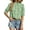Floral Green Black, variant on Women's Summer Boho Shirt Top Ruffle Short Sleeve Frill Trim Mock Neck Floral Solid Casual Blouses Shirts Tops