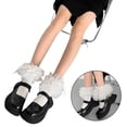 thumbnail image 2 of Yokua 1 Pair of Frilly Socks Ballet Socks Ruffle Ankle Socks with Bows Lace Top Sock, 2 of 15
