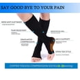 thumbnail image 5 of 3 Pairs Zipper Open Toe Copper Compression Socks for Women & Men Circulation 15-20 mmhg - Better Blood Flow, Swelling, Best Support for Medical, Running, Nursing, 5 of 6