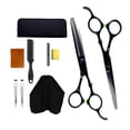thumbnail image 2 of Juego de tijeras profesionales para cortar y adelgazar el cabello con capa de salón, pinzas, tela y paño de limpieza para peluquería en el hogar Zulema Tijeras Profesionales, 2 of 8