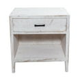 thumbnail image 4 of Wide Night Stand, 24‘’ Bedside Table with Storage White Solid Wood,1 Drawer and 1 Shelves for the Bedroom, 4 of 13