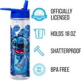thumbnail image 5 of Silver Buffalo Lilo and Stitch Floral Sketch Glitter Double Walled Tritan Water Bottle, 18-Ounce, 5 of 8