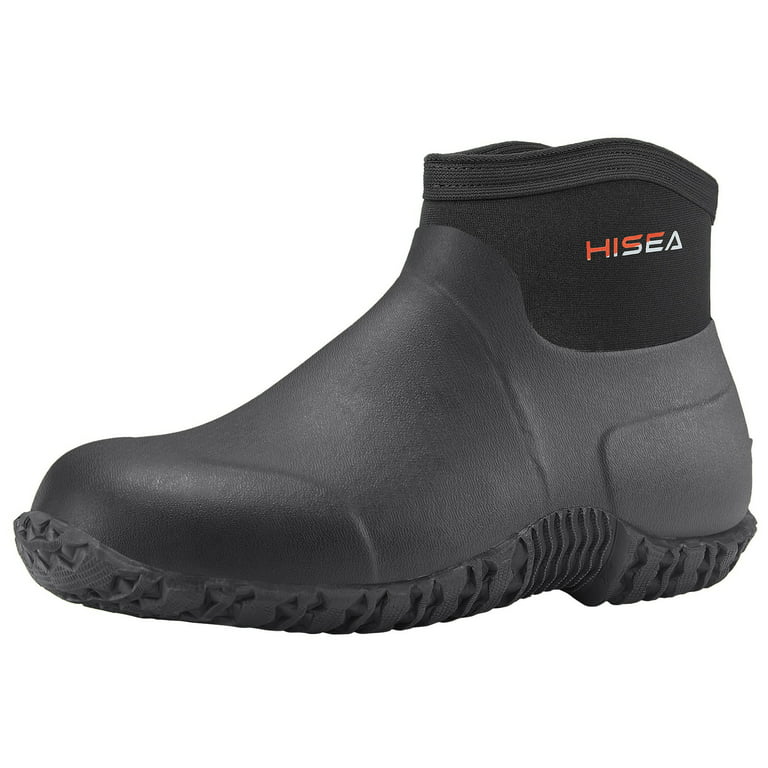 HISEA Men's Rain Boots Waterproof Durable Insulated