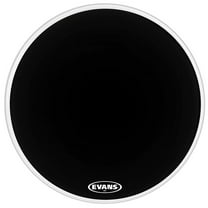 EVANS MX2 Black Marching Bass Drum Head Black 20 in.