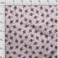 thumbnail image 3 of oneOone Georgette Viscose Light Pink Fabric Floral & Bee Craft Projects Decor Fabric Printed By The Yard 42 Inch Wide, 3 of 6