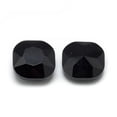 thumbnail image 2 of 50 pc Pointed Back Glass Rhinestone Cabochons Faceted Square Black 12x12x5mm, 2 of 2