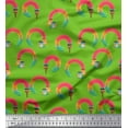 thumbnail image 1 of Soimoi Green Cotton Cambric Fabric Paint Brush Abstract Print Sewing Fabric Yard 56 Inch Wide, 1 of 3