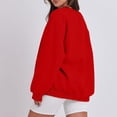 thumbnail image 5 of Lumtrix Women Fall Oversized Crewneck Sweatshirt Vintage Long Sleeve Pullover Loose Fit Cute Y2K Hoodie Red M, 5 of 7