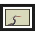 thumbnail image 1 of Viola, Vincenzo 14x11 Black Ornate Wood Framed with Double Matting Museum Art Print Titled - Heron, 1 of 4