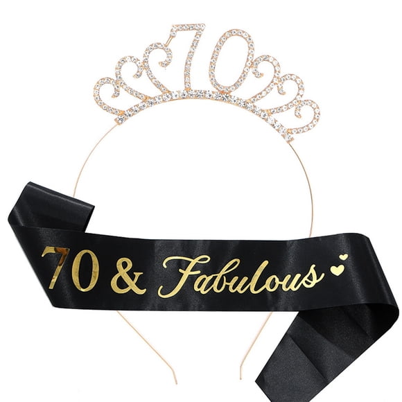 Sonducket Fabulous Sash Shoulder Strap Crystal Hair Hoop Accesorios universales para fiestas de cumpleaños 18 años Regalo de ducha para Ropa, zapatos y accesorios Miscelánea 70