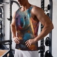 thumbnail image 5 of Gukieu Forest Koala Print Men's Quick Dry Fitness Vest, Round Neck Sleeveless Fitness Bodybuilding Top-XX-Large, 5 of 7