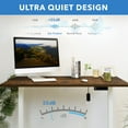 thumbnail image 4 of Mount-It! Electric Sit-Stand Desk with 55" Desktop, Ergonomic, White Frame, Oak Brown, 4 of 10