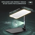 thumbnail image 4 of Rechargeable Travel Makeup Mirror Portable Travel Lighted Makeup Mirror with Color Modes Dimmable Compact Tabletop LED Vanity Mirror with Touch Screen, 4 of 9