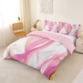 thumbnail image 2 of Homewish Minimalism Pink Stripes Bedding,Abstract Geometric Duvet Cover Full,Pink Reversible,3-Piece,1 Duvet Cover and 2 Pillowcases, 2 of 6