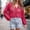 Hot Pink, variant on Crochet Top For Women,Womens 3/4 Sleeve Tops Summer Sweaters For Women Crochet Pullover Knit Tops For Women Pullover Sweater Shirts Summer Crochet Sweater Fish Net Cover Up