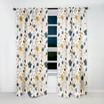 thumbnail image 2 of Designart "Serenity In Minimalist Blue" Floral Blackout Curtain Panels, 2 of 4