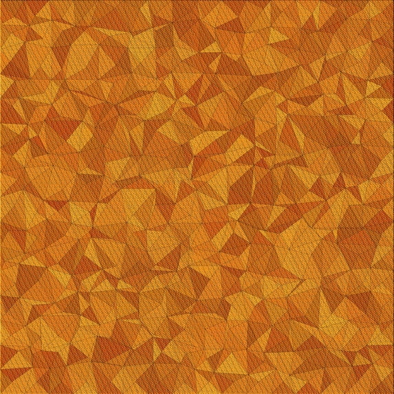 Ahgly Company Machine Washable Indoor Square Transitional Neon Orange Area Rugs, 6' Square