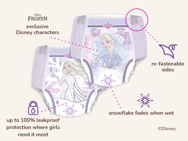 Pull-Ups Girls' Skin Essentials Training Pants, 3T-4T (32-40 lbs), 54 Ct