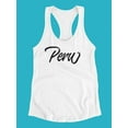 thumbnail image 3 of Peru Cursive  Tank Women -Image by Shutterstock, Female Large, 3 of 4