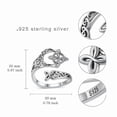 thumbnail image 2 of EGNMCR Knot Ring Open Middle Finger Knuckle Thumb Rings For Women the ring, 2 of 7