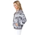 thumbnail image 4 of Ragstock Grey Monochrome Palm Print Windbreaker, 4 of 4