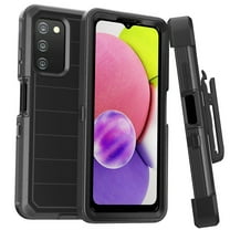 Xhy Samsung Galaxy A03S Case with Belt Clip Holster Military Grade Full Body Multilayer Drop Shock Protection 3 in 1 Rugged Durable Detachable for Samsung A03S Phone - Black