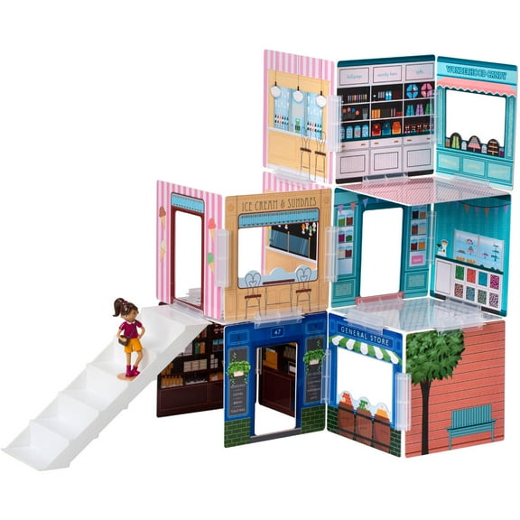 Wonderhood Corner Shops Creative Building Set (38 Pieces)