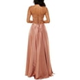 thumbnail image 2 of B. Darlin Womens Juniors Satin Pleated Evening Dress, 2 of 2