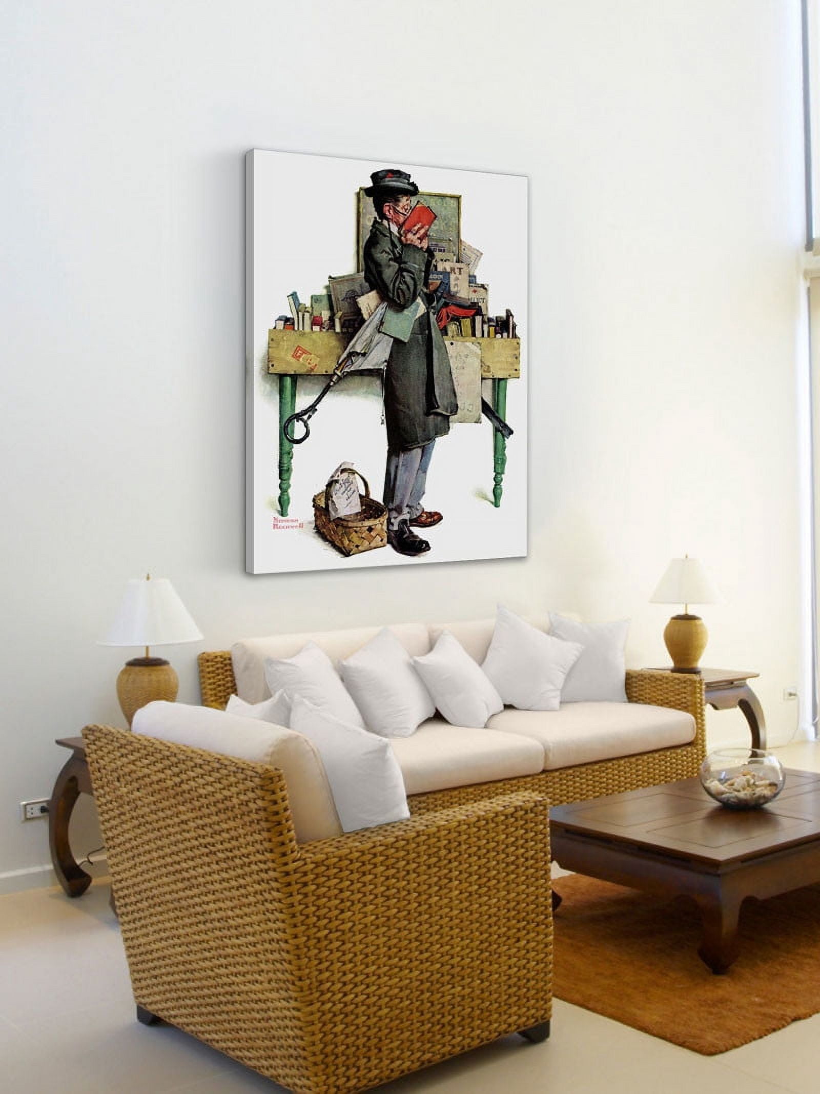 Marmont Hill "Bookworm" by Norman Rockwell Painting Print on Canvas