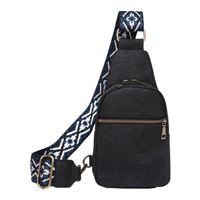 Bolso Bandolera Pecho Casual para Mujer Cuero PU Viajes Senderismo Ciclismo