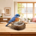 thumbnail image 2 of 2026 New Bird Nest Statue Decorative - Bird Nest Figurine Collection with Artificial Birds - Decorations Symbolizing Hope and New Beginnings (Blue), 2 of 7