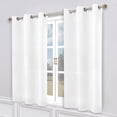 thumbnail image 2 of Superior Blackout Solid Light Filtering Grommet Curtain Panel Set, 46" x 63", Snow White, 2 of 13