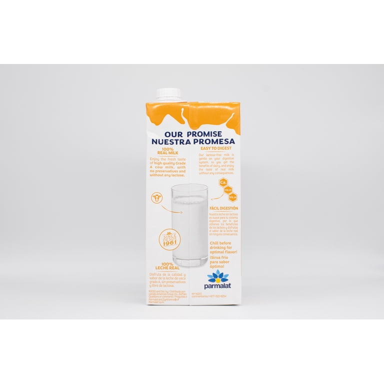 2 pack) Parmalat Fat Free Lactose Free UHT Milk, 32 fl oz, Shelf